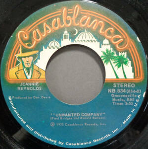 【SOUL 45】JEANNIE REYNOLDS - UNWANTED COMPANY / THE PHONES BEEN JUMPING ALL DAY (s240406015) *don davis, mellow groove