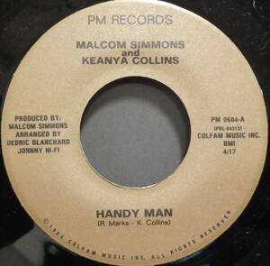 【SOUL 45】MALCOM SIMMONS & KEANYA COLLINS - HANDY MAN / MAKE ME YOURS (s240426036) *mac simmons