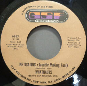 【SOUL 45】WHATNAUTS - INSTIGATING (TROUBLE MAKING FOOL) / I CAN'T STAND TO SEE YOU CRY (s240415016)