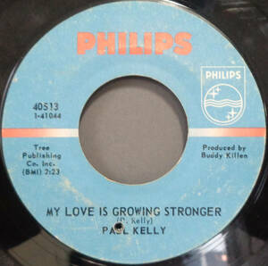 【SOUL 45】PAUL KELLY - MY LOVE IS GROWING STRONGER / GLAD TO BE SAD (s240420029) 