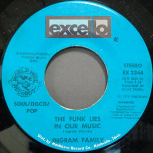 【SOUL 45】INGRAM FAMILY - THE FUNK LIES IN OUR MUSIC / SHE'S ALL ALONE (s240428003) 