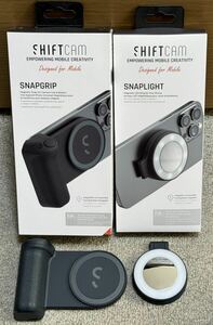 [充電ケーブル欠品] シフトカム shiftcam SnapGrip LED リングライト セット ブラック ミッドナイト SG-IN-MN-EF SL-IN-MN-EF Magsafe 