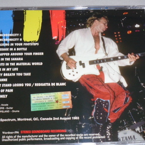 THE POLICE/MONTREAL 1983 SOUNDBOARD CDの画像3