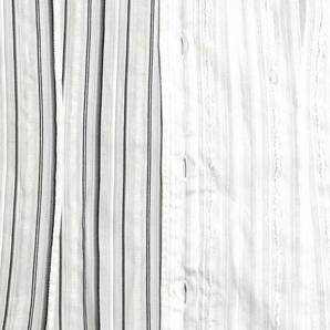 14490円トルネードマート日本製グランジストライプ７分袖ロールアップシャツ半袖シャドーストライプ柄パッチワークホワイトシャツリバースの画像8