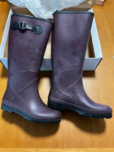 Rb by Rubb レディース　レインブーツ　23.5cm パープル　ロングレインブーツ AIGLE クロックス　Hanter