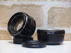 Pentax Super-Multi-Coated Takumar 55mm F1.8 マウントアダプターセット ( M42マウントレンズ → Fuji Xマウント変換 ) 匿名配送 送料無料