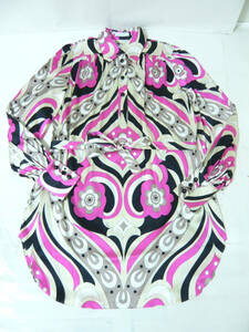  Emilio Pucci Emilio Pucci silk . shirt One-piece dress #46 pink series 5671