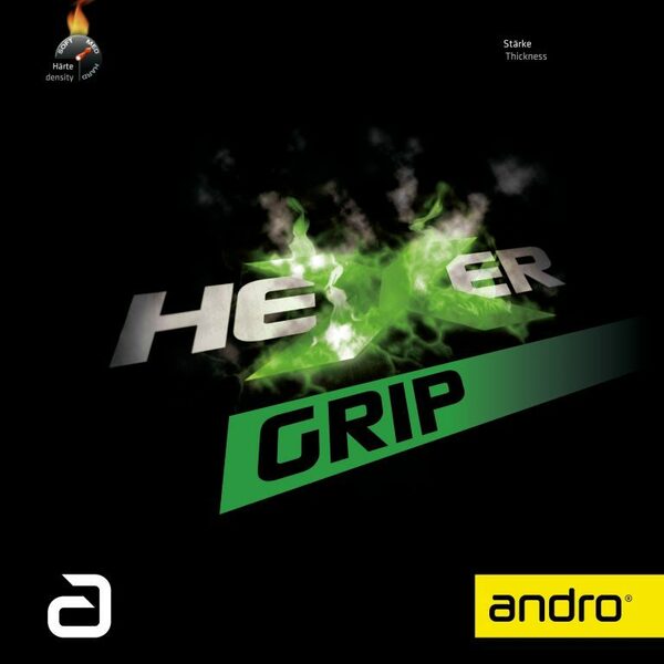 [卓球]HEXER GRIP(ヘキサー グリップ) 黒・2.1 andro(アンドロ)　新品・未開封