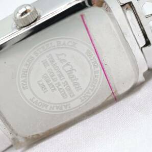 【W132-9】動作品 電池交換済 Le‘Chatau スワロフスキー 18K GOLD PLATED 腕時計 レディース【送料全国一律185円】の画像8