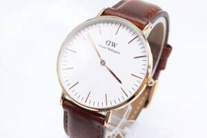 【W133-10】動作品 電池交換済 Daniel Wellington ダニエルウェリントン 腕時計 メンズ【送料全国一律185円】