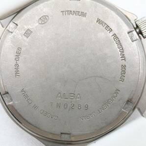 【W140-8】動作品 電池交換済 SEIKO ALBA TITANIUM セイコー アルバ チタニウム 腕時計 7N43-0AE0 メンズ【送料全国一律185円】の画像9