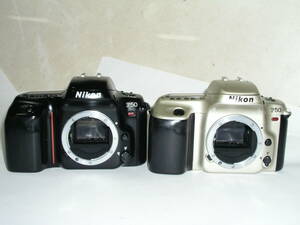 6055●● Nikon F-50 ボディ、シルバーとブラック、2台で ●0238