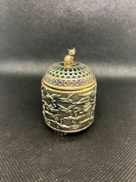 【香炉】お香たて 重厚感 置物 工芸品 招財 装飾品 銅製品 お香 アジアン エスニック お香立て 開運風水 銅製品 並行輸入品