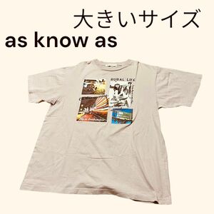 大きいサイズ　アズノウアズ　ビッグTシャツ　ロックT 美品　asknowas Tシャツ 半袖Tシャツ 古着