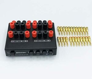  speaker selector 2in = 4out banana plug 24 pieces attaching speaker switch .-