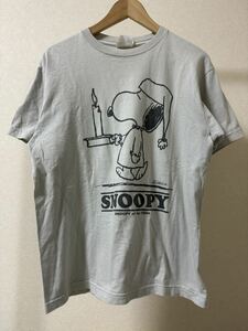 vintage SNOOPY PEANUTS スヌーピー グレー T-シャツ 半袖 size M 半袖Tシャツ カットソー