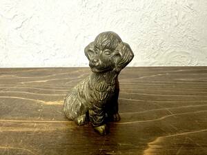 ビンテージ ブラスドッグモチーフオブジェ 犬 イヌ いぬ アンティーク 置き物 真鍮 インテリア ヴィンテージ インテリア雑貨