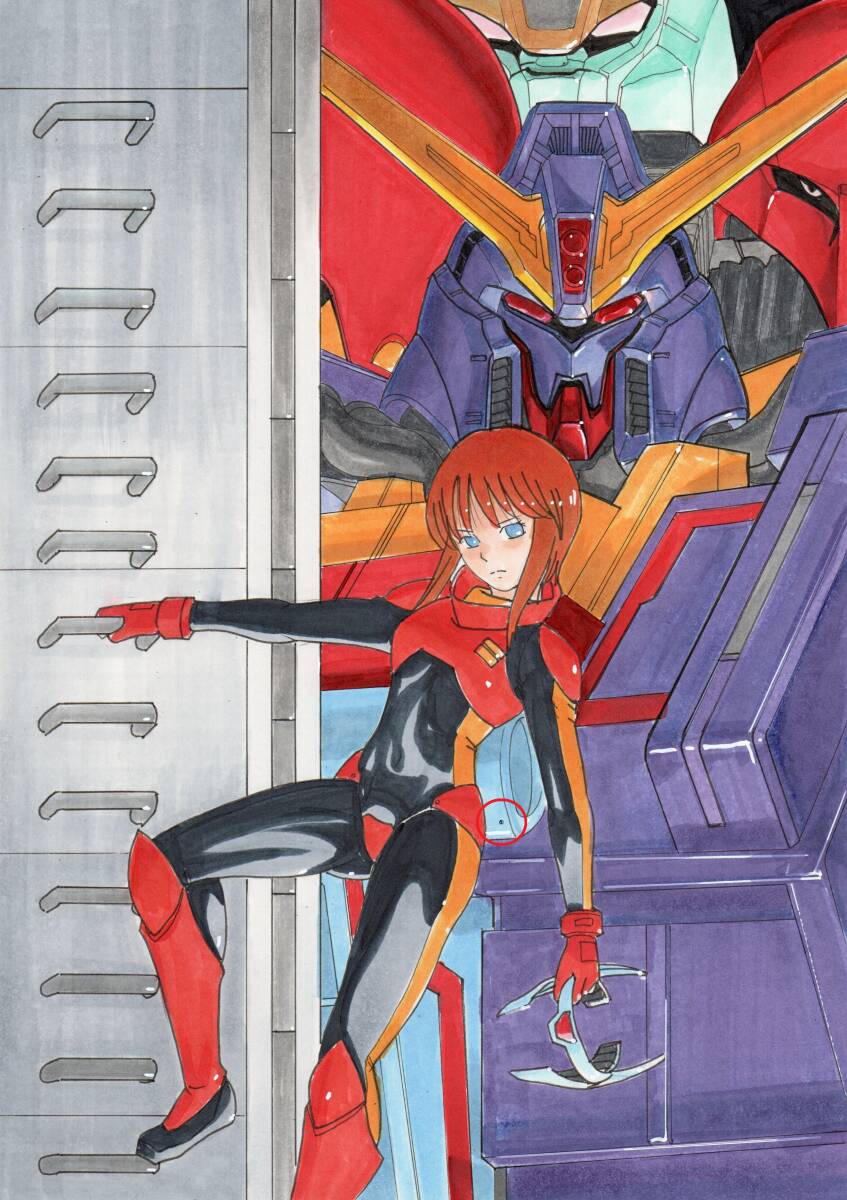 Рукописная додзин-иллюстрация/А4/Мобильный костюм Gundam ZZ/Pull Two/с бонусом для мужчин, комиксы, аниме товары, рисованная иллюстрация