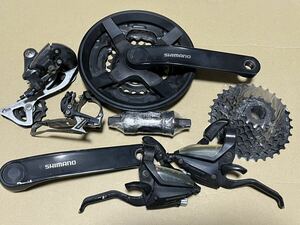 シマノ shimano クロスバイク MTB 3×8s 8速 機械式 コンポーネントセット grange ペダル付き