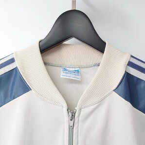 80s adidas アディダス ATP ジャージ L セットアップ ホワイト ブルーグレー ビンテージ アメリカ製 USA製 ジャケット パンツ ヴィンテージの画像6