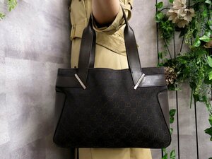 ●超美品●GUCCI グッチ●ロゴ型押し●GGデニム カーフ レザー 本革●ハンド バッグ●ブラウン●SV金具●肩掛け●B5 収納 かばん●Js44607