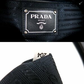 ●超美品●PRADA プラダ●ロゴ金具●ポコノ ナイロン カーフ レザー●トート ハンド バッグ●ネイビー●SV金具●A4 収納 かばん●Js45532の画像9