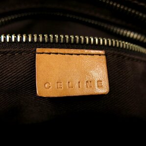 ●美品●CELINE セリーヌ●マカダム●PVC カーフ レザー 本革●ハンド バッグ●ブラウン●ゴールド金具●腕掛け●かばん●Js45579の画像8