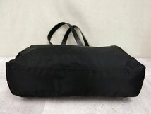 ●超美品●PRADA プラダ●三角ロゴプレート●ポコノ ナイロン カーフ レザー 本革●トート バッグ●黒●SV金具●B5 収納 かばん●Js45513_画像6