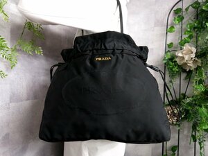 ●美品●PRADA プラダ●ロゴジャガード●ロゴ金具●ポコノ ナイロン カーフ レザー 本革●トート バッグ●黒●G金具●A4 収納●Js45522