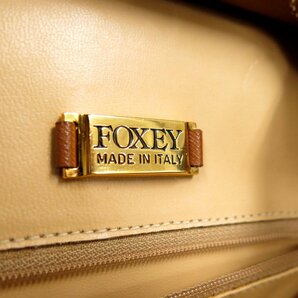 ●超美品●FOXEY フォクシー●フラップ●サフィアーノ レザー 本革●ハンド バッグ●茶●ゴールド金具●腕掛け●B5 収納●書類●Js45752の画像9