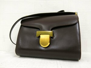 ◆美品◆GUCCI オールド グッチ◆カーフ レザー 本革◆ショルダー バッグ◆こげ茶 ゴールド金具◆イタリア製◆ヴィンテージ◆A4726