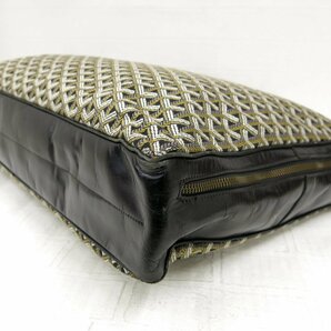 ◆GOYARD ゴヤール◆キャンバス カーフ レザー 本革◆トート ハンド バッグ◆ブラック イエロー ホワイト G金具◆ヴィンテージ◆A4662の画像8