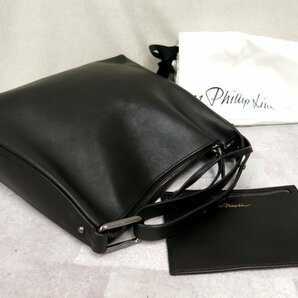 ●超美品●3.1 Phillip Lim フィリップリム●カーフ レザー 本革●ハンド バッグ●黒●腕掛け●B5 書類 収納 かばん●Js45732の画像4