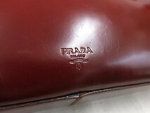 ◆PRADA プラダ◆グラデーション◆カーフ レザー 本革◆ショルダー バッグ◆レッド シルバー金具◆イタリア製◆ヴィンテージ◆A4704_画像8