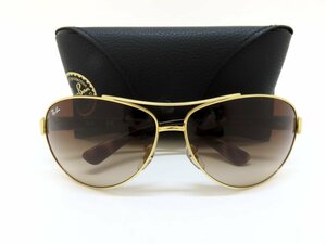 ◆超美品◆RayBan レイバン◆RB3386◆べっ甲調◆サングラス◆ブラウン G金具◆グラデーションレンズ◆ダブルブリッジ◆ケース付き◆A4688