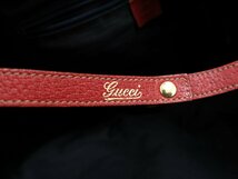 ◆超美品◆GUCCI グッチ◆GGキャンバス カーフ レザー 本革◆ショルダー トート バッグ◆赤 ベージュ 紺 ゴールド金具◆イタリア製◆A4730_画像8