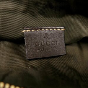 ●超美品●GUCCI グッチ●GGキャンバス カーフ レザー 本革●ハンド バッグ●ブラウン系●ゴールド金具●イタリア製●腕掛け●Js46122の画像8