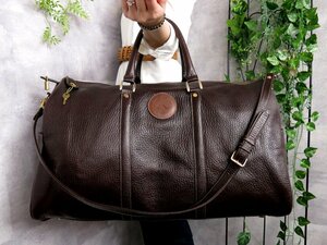  super-beauty goods *Kitamura Kitamura * Logo type pushed .* car f leather original leather *2way Boston bag * dark brown *G metal fittings * diagonal ..* high capacity *Js45906