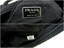 ◆PRADA プラダ◆ナイロン◆ハンド トート バッグ◆ブラック シルバー金具◆イタリア製◆腕掛け◆三角ロゴプレート◆A4757_画像10