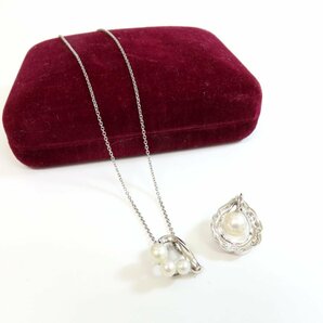 ◆超美品◆MIKIMOTO ミキモト◆本真珠 パール◆ネックレス ペンダント トップ ２点セット◆ホワイト シルバー◆アクセサリー◆A4824の画像2