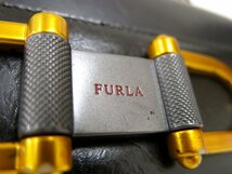 ◆美品◆FURLA フルラ◆Bellaria Mini◆バイカラー◆カーフ レザー 本革◆ショルダー バッグ◆ブラック ホワイト◆斜め掛け◆A4809_画像8