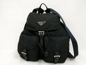 ◆美品◆PRADA プラダ◆ナイロン カーフ レザー 本革◆リュック サック バックパック◆ブラック SV金具◆イタリア製◆ヴィンテージ◆A4798