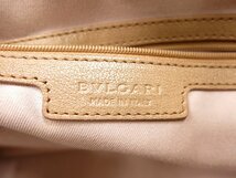 ●超美品●BVLGARI ブルガリ●コレツィオーネ●カーフ レザー 本革●ハンド バッグ●アプリコットベージュ●G金具●B5 書類 収納●Js46063_画像8