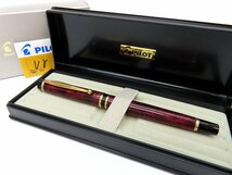 ◆超美品◆新品同様◆PILOT パロット◆斑模様◆ゲルインキ ボールペン◆ボルドー ブラック ゴールド◆筆記確認済◆筆記具◆ケース付◆A4924_画像1