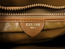 超美品●CELINE セリーヌ●マカダム●ロゴ型押し●PVC カーフ レザー 本革●トート ショルダー バッグ●ベージュ キャメル●G金具●Js46167_画像7