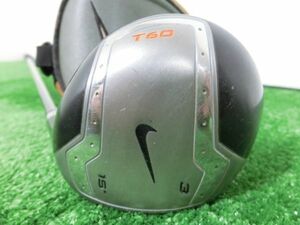 ♪NIKE ナイキ T60 3W フェアウェイウッド 15°/ シャフト IGNITE FLEX-S ヘッドカバー付 G3775♪