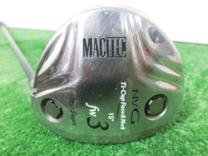 ♪MacGregor マグレガー MACTEC NVG 3W フェアウェイウッド 15°/純正 シャフト Triple Action FLEX-S G7952♪