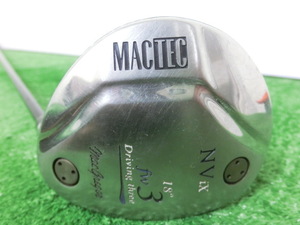 ♪MacGregor マグレガー MACTEC NV iX 3W フェアウェイウッド 18°/純正 シャフト TRIPLE ACTION FLEX-L レディース G7975♪