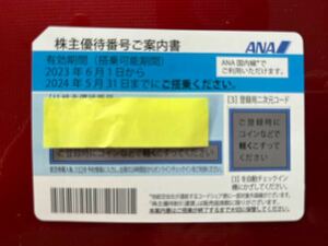 ANA株主優待券　1枚　有効期限2024.5.31まで　送料無料