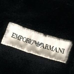 1円～在庫処分 EMPORIO ARMANI エンポリオ アルマーニ フェイクムートン 毛皮風 ピーチスキン ムートンコート 毛皮風コート 58=XXL～XXXLの画像7